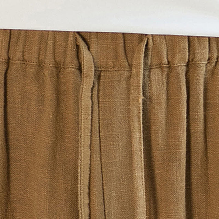 Buddha Stones Pantaloni lunghi da uomo a gamba dritta, minimalisti, con coulisse, tinta unita, per primavera/estate, casual ed eleganti, con tasche. - image 20