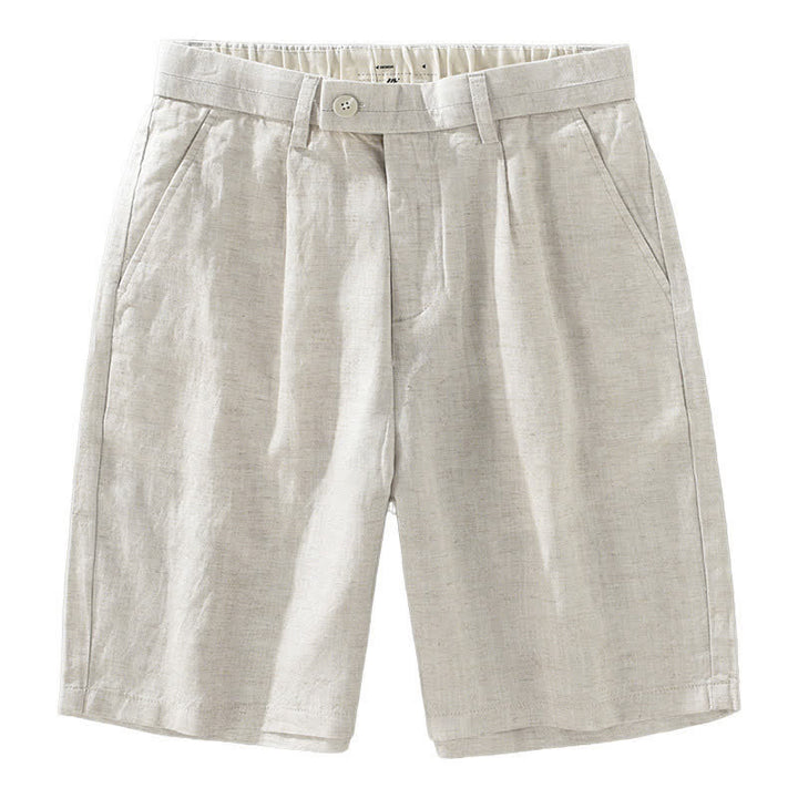 Buddha Stones Pantaloncini da uomo estivi casual e minimalisti con bottoni, cerniera e tasche. - image 2