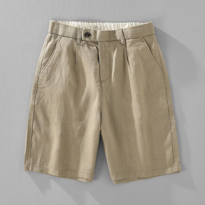 Buddha Stones Pantaloncini da uomo estivi casual e minimalisti con bottoni, cerniera e tasche. - Legno robusto - US/UK/AU42, EU52 (3XL) - image 15