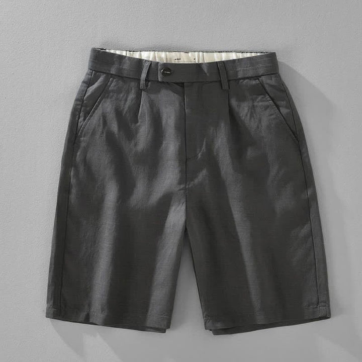 Buddha Stones Pantaloncini da uomo estivi casual e minimalisti con bottoni, cerniera e tasche. - Grigio ardesia scuro - US/UK/AU46, EU56 (5XL) - image 14