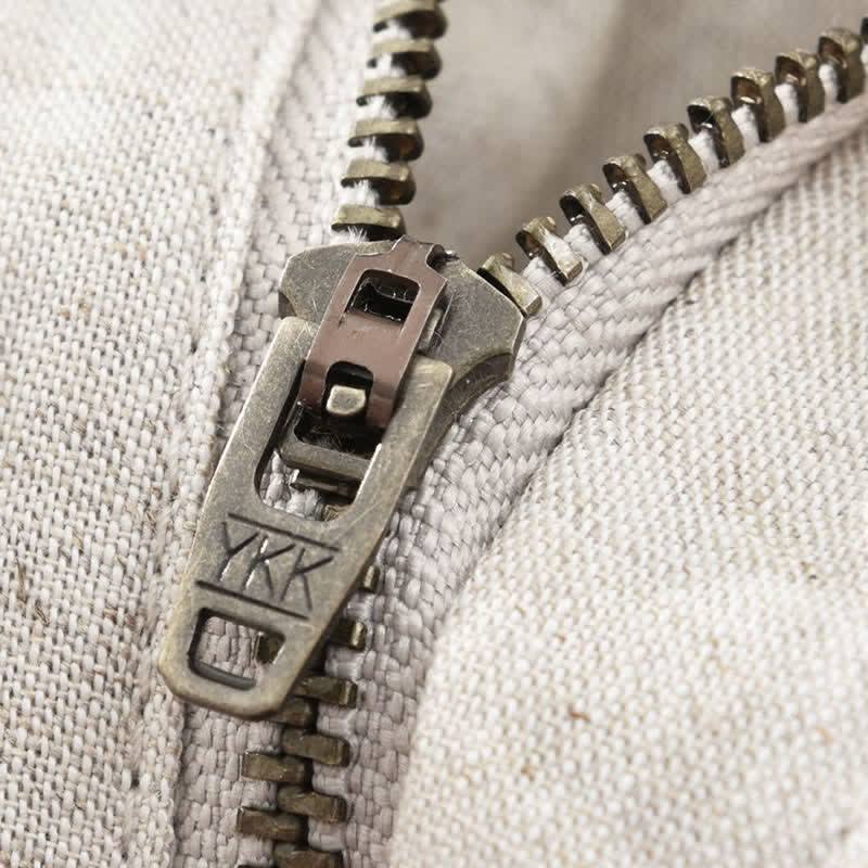Buddha Stones Pantaloncini da uomo estivi casual e minimalisti con bottoni, cerniera e tasche. - image 5