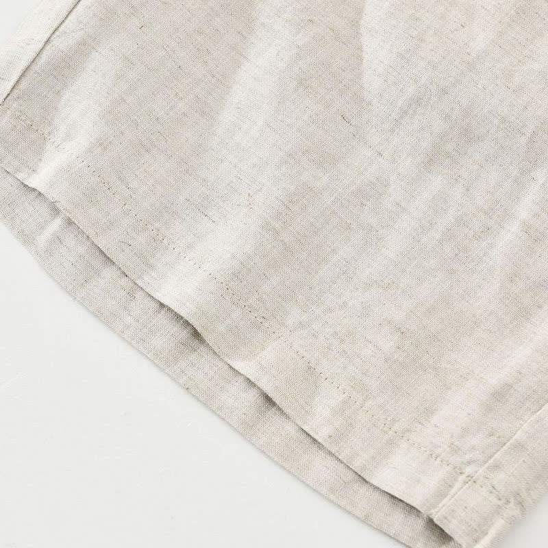 Buddha Stones Pantaloncini da uomo estivi casual e minimalisti con bottoni, cerniera e tasche. - image 12