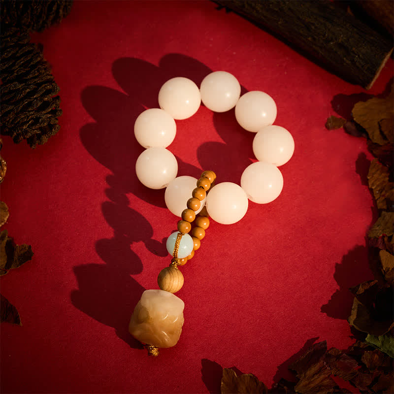 Buddha Stones Ciondolo a forma di leone Bodhi con semi di Vajra, grigliato sul carbone, perline tattili per la meditazione, decorazioni. - image 7