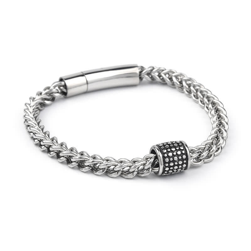 Buddha Stones Bracciale rinforzato con catena intrecciata in acciaio al titanio - image 3