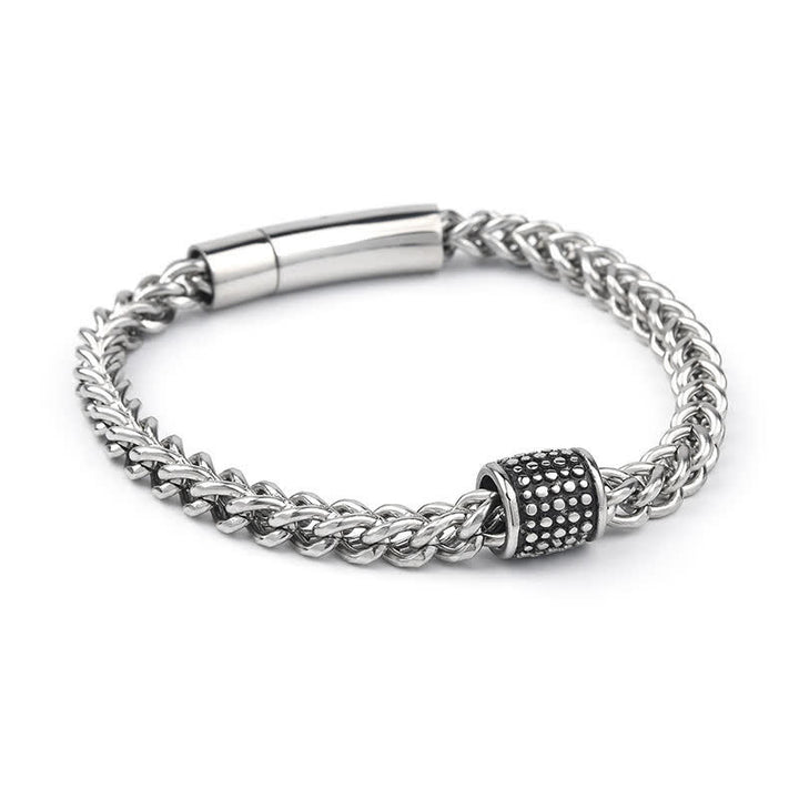 Buddha Stones Bracciale rinforzato con catena intrecciata in acciaio al titanio - image 3