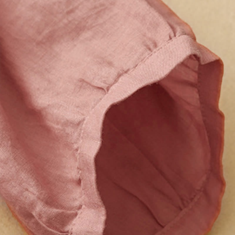 Camicia da donna con maniche a tre quarti e scollo rotondo con bottoni semplici e motivo Buddha Stones - image 11