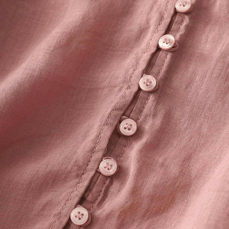 Camicia da donna con bottoni e ricamo Buddha Stones - image 23