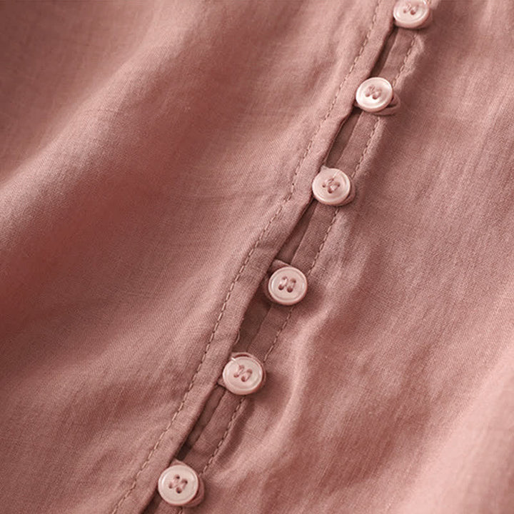 Camicia da donna con bottoni e ricamo Buddha Stones - image 23