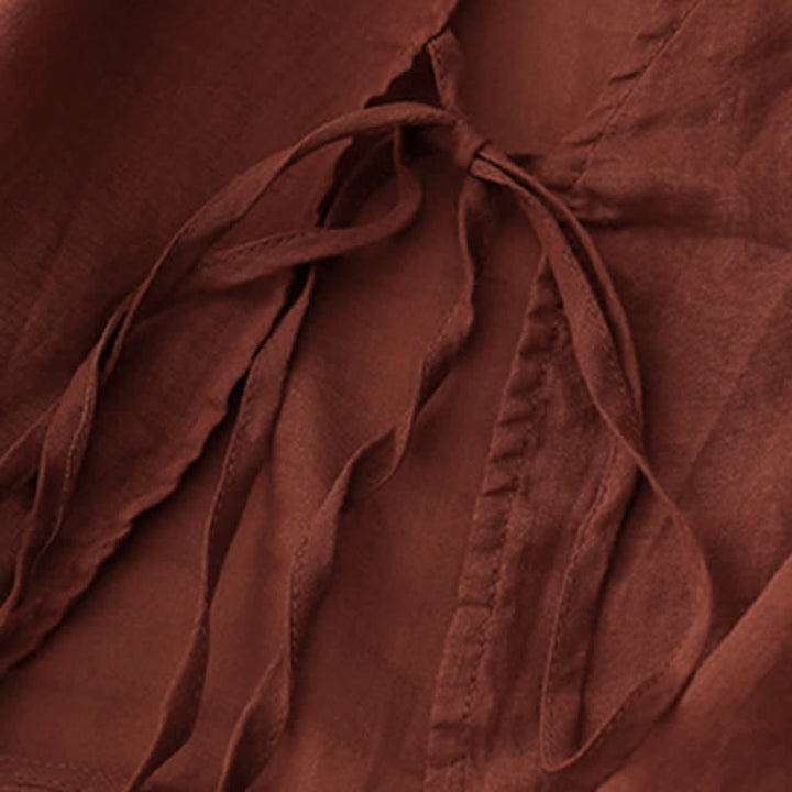 Kimono da donna estivo a maniche lunghe con allacciatura frontale e stampa Buddha Stones. - image 3