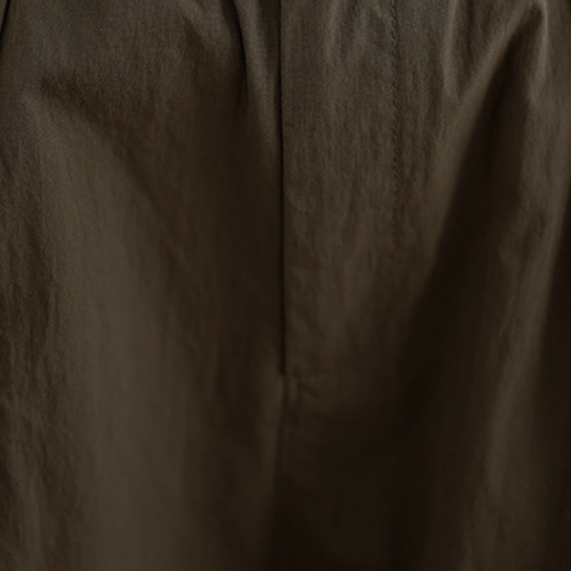 Pantaloni da donna con elastico in vita, casual, tinta unita, con un bottone superiore e tasche , Buddha Stones - image 7