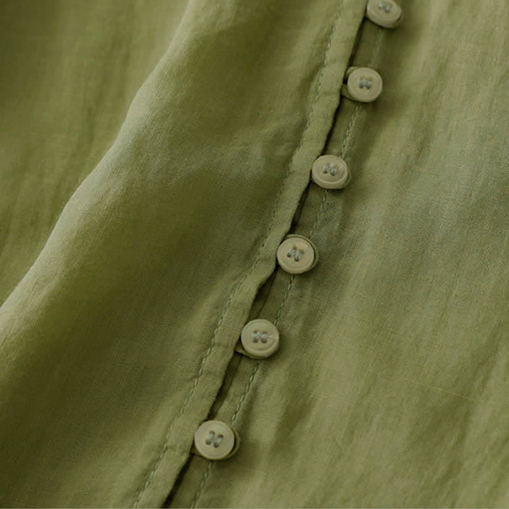 Camicia da donna con bottoni e ricamo Buddha Stones - image 2