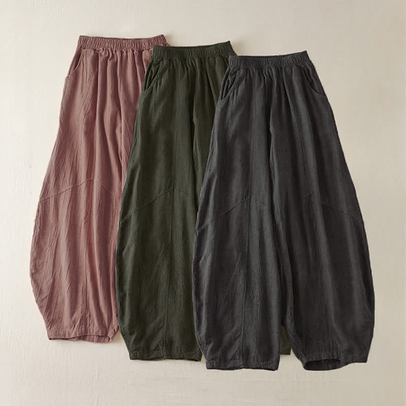 Pantaloni harem da donna con tasche, modello Buddha Stones, gamba dritta e vestibilità ampia, lunghezza 7-8. - image 17