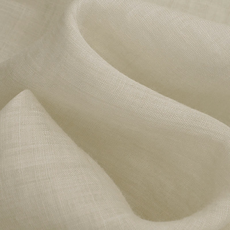 Camicia da donna a maniche a tre quarti con scollo rotondo e ricamo floreale a foglie verdi, colore beige Buddha Stones. - image 11