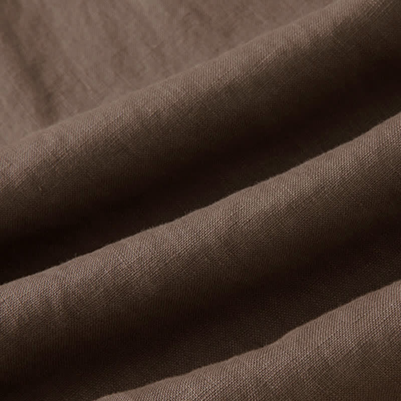 Pantaloni da donna a gamba larga, tinta unita, con tasche e stampa Buddha Stones. - image 18