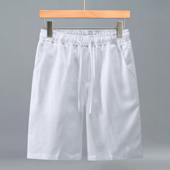 Buddha Stones Pantaloncini da uomo estivi casual minimalisti con coulisse, tinta unita e tasca - Bianco - US/UK/AU42, EU52 (3XL) - image 15