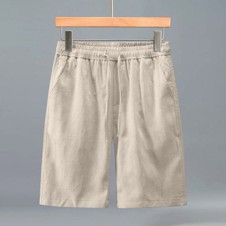 Buddha Stones Pantaloncini da uomo estivi casual minimalisti con coulisse, tinta unita e tasca - Biancheria - US/UK/AU42, EU52 (3XL) - image 0