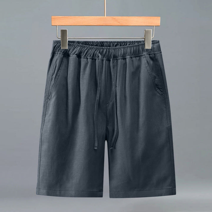 Buddha Stones Pantaloncini da uomo estivi casual minimalisti con coulisse, tinta unita e tasca - Grigio - US/UK/AU42, EU52 (3XL) - image 12