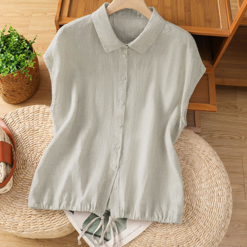 Camicia da donna estiva a maniche corte con bottoni e stampa Buddha Stones. - Biancheria - US12, UK/AU16, EU44 (2XL) - image 23