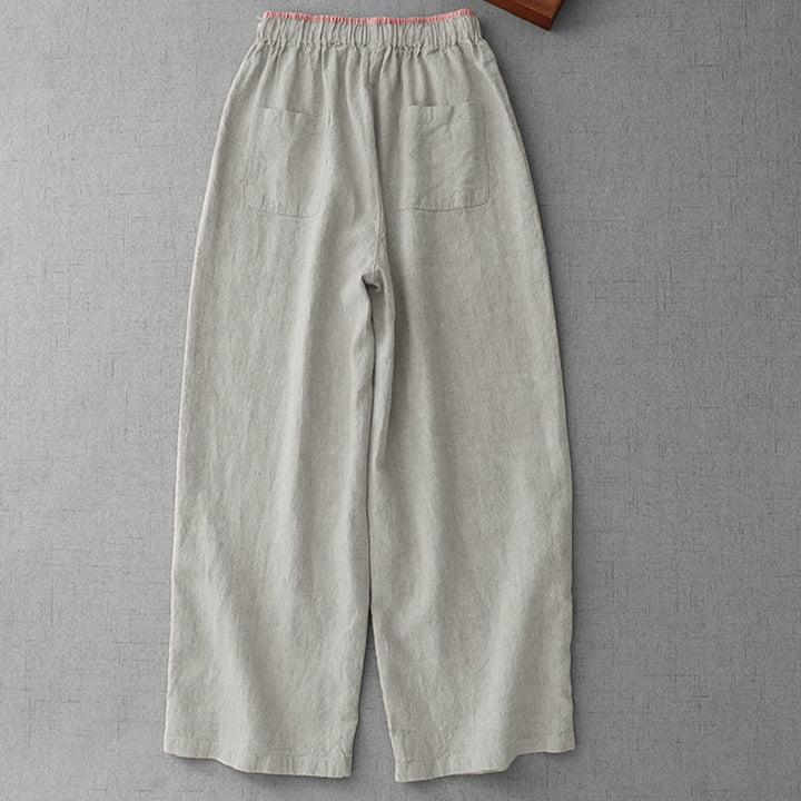 Pantaloni da donna casual con coulisse e tasche, modello Buddha Stones . - image 1