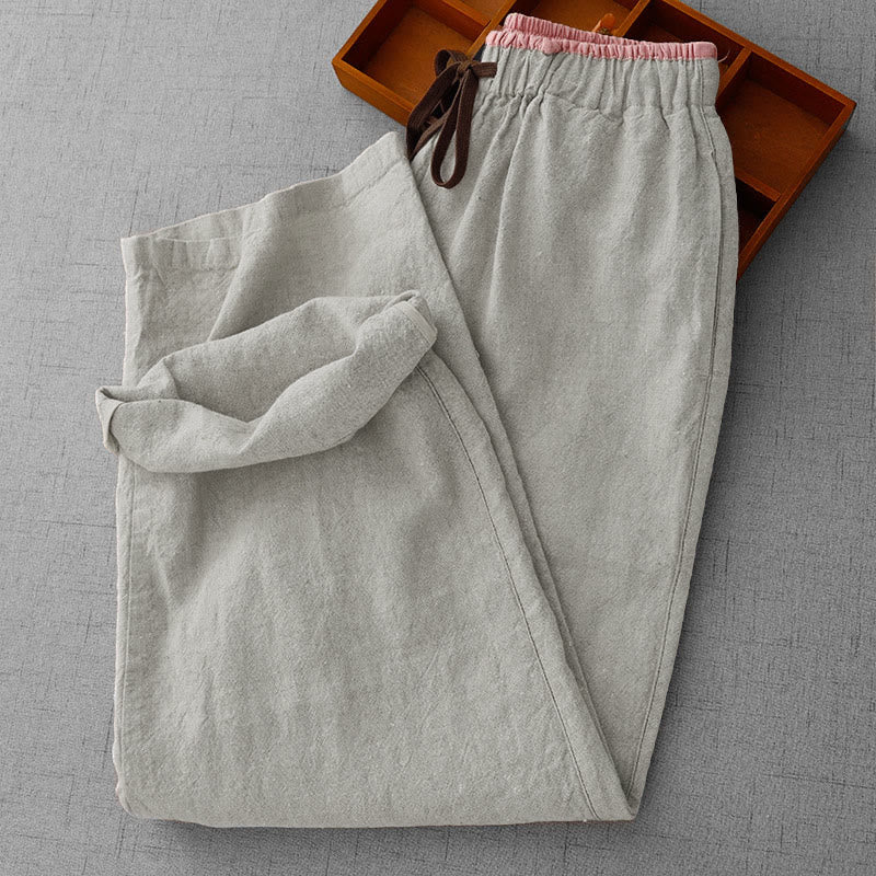Pantaloni da donna casual con coulisse e tasche, modello Buddha Stones . - image 2
