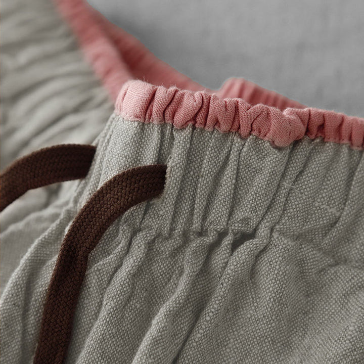 Pantaloni da donna casual con coulisse e tasche, modello Buddha Stones . - image 5