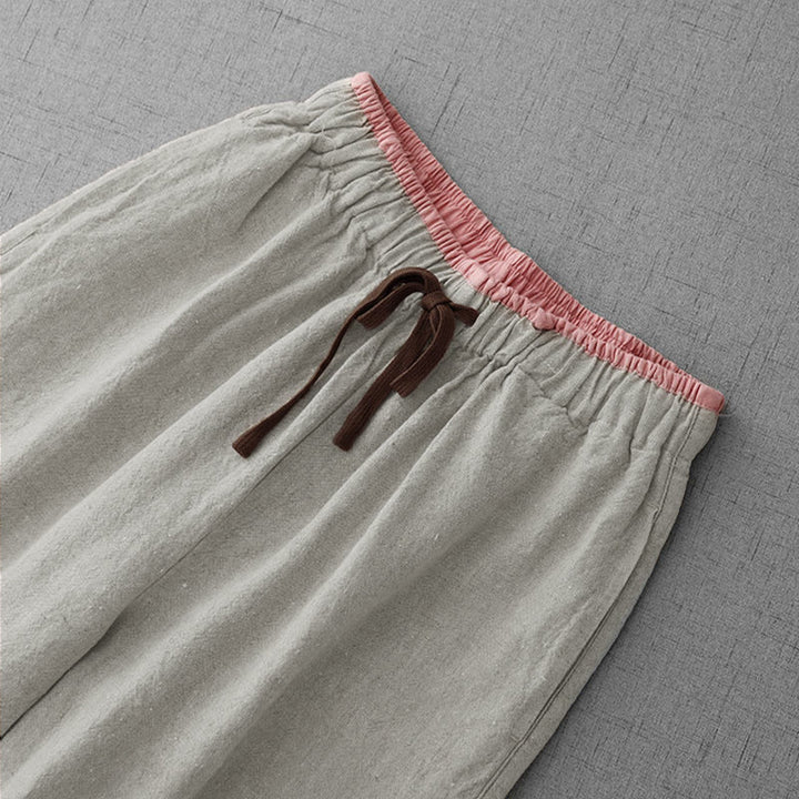 Pantaloni da donna casual con coulisse e tasche, modello Buddha Stones . - image 4