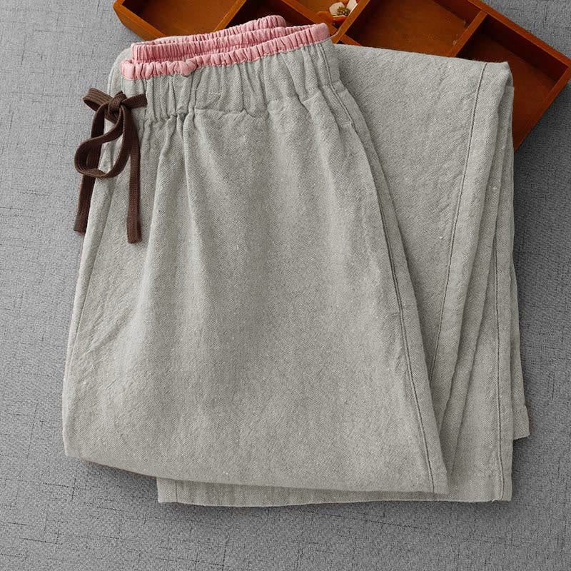 Pantaloni da donna casual con coulisse e tasche, modello Buddha Stones . - image 3