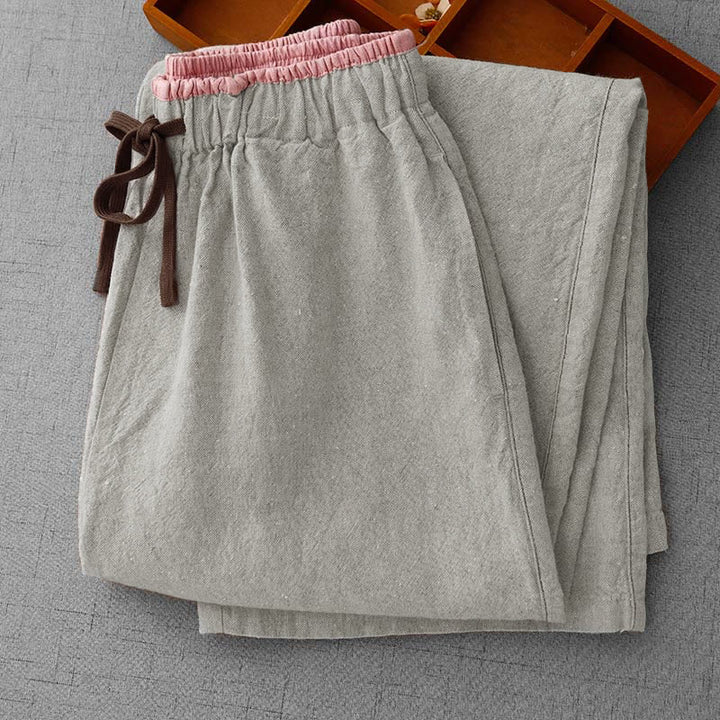 Pantaloni da donna casual con coulisse e tasche, modello Buddha Stones . - image 3