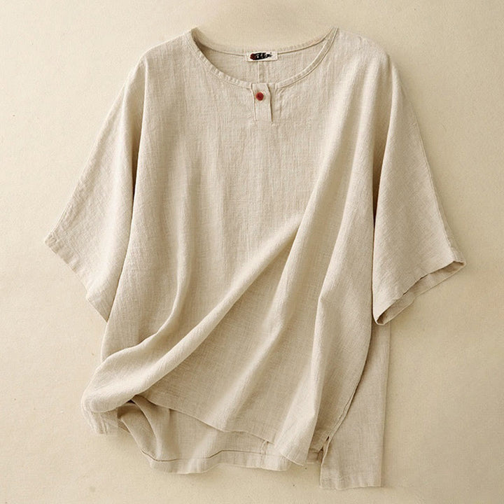 T-shirt da donna a maniche corte, girocollo, modello ampio, con stampa Buddha Stones. - Biancheria - US12, UK/AU16, EU44 (2XL) - image 0