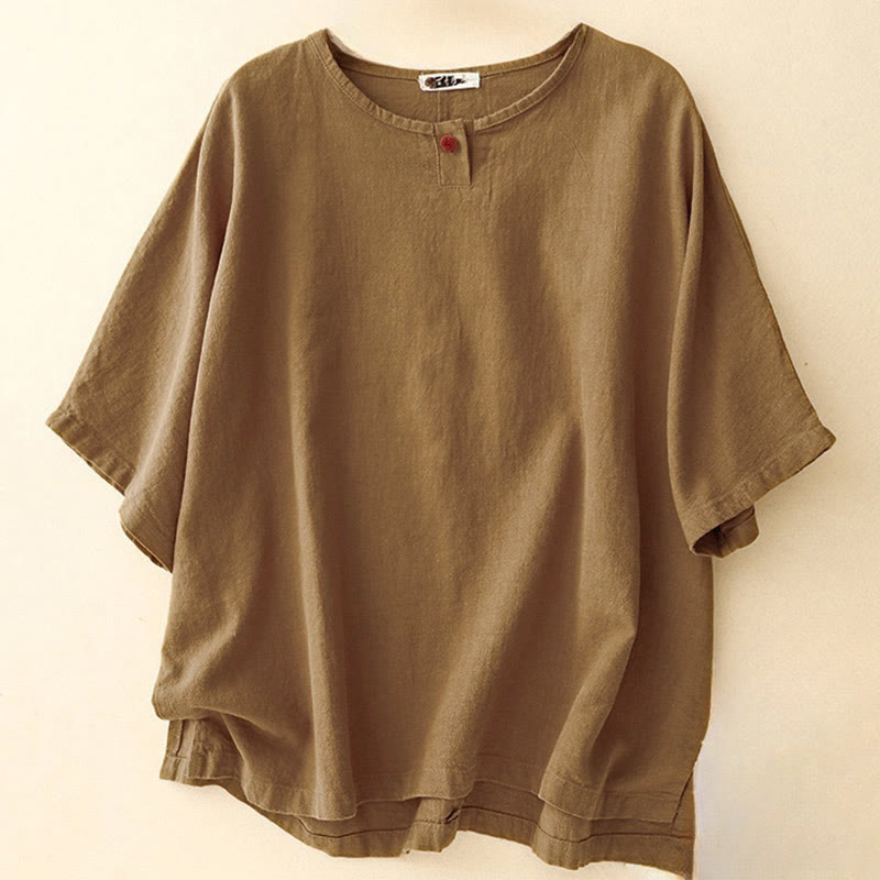 T-shirt da donna a maniche corte, girocollo, modello ampio, con stampa Buddha Stones. - Verga d'oro scura - manica corta - US14, UK/AU18, EU46 (2XL) - image 20