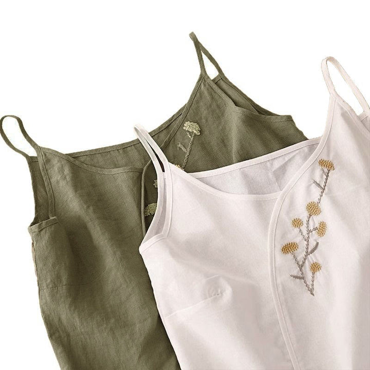Gilet senza maniche da donna con ricamo etnico e design asimmetrico a Buddha Stones. - image 12