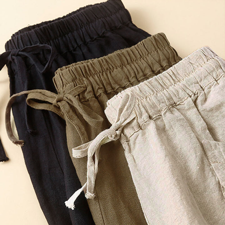 Pantaloni capri harem da donna Buddha Stones Commute con tasche - image 17