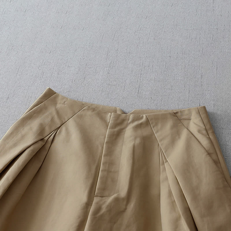 Buddha Stones Pantaloncini da donna estivi minimalisti ed eleganti con cerniera e tasche. - image 2