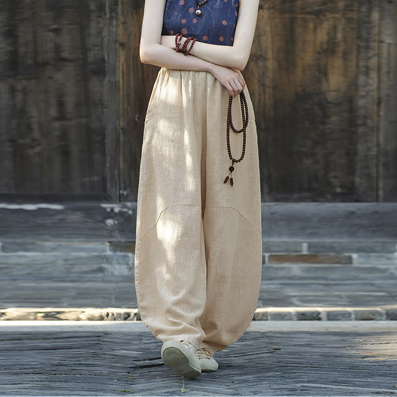 Pantaloni Buddha Stones, pantaloni harem larghi, stile Zen Yoga Tai Chi da donna - image 1