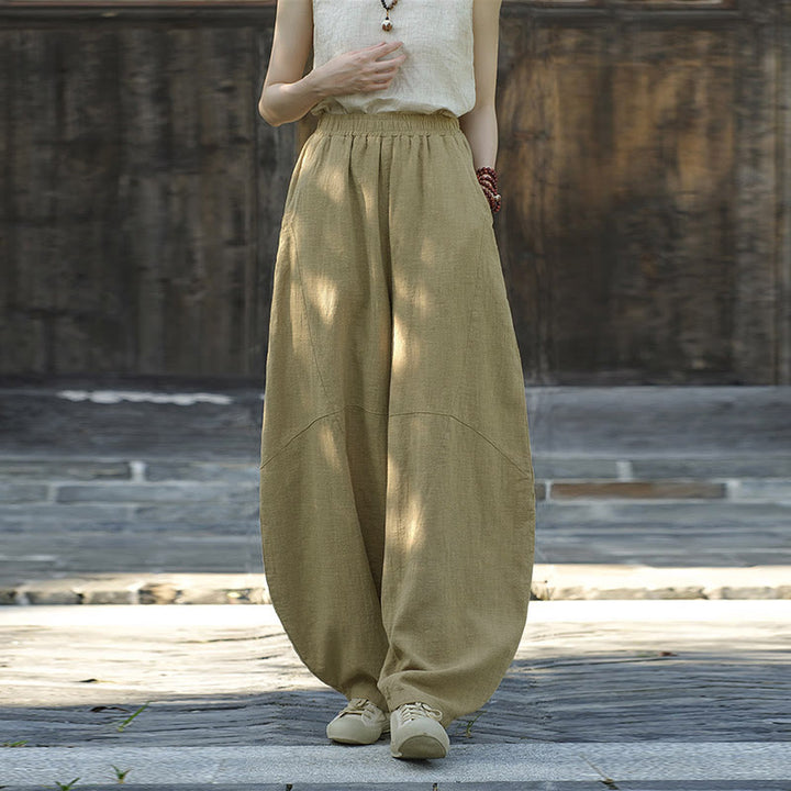 Pantaloni Buddha Stones, pantaloni harem larghi, stile Zen Yoga Tai Chi da donna - image 10