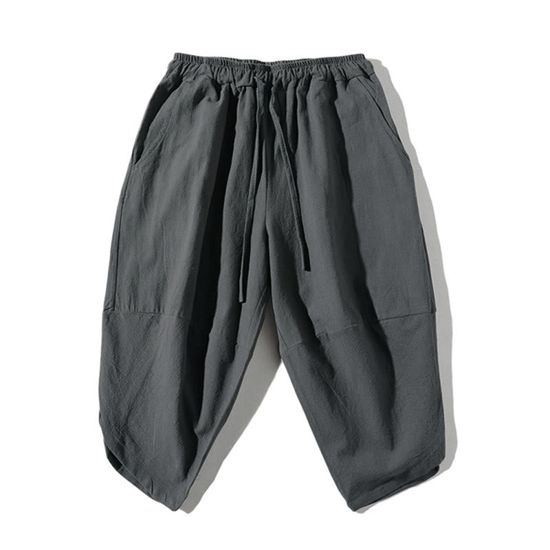 Set di abbigliamento da meditazione da uomo con motivo Buddha Stones , composto da t-shirt semplice con colletto a revers e pantaloncini a gamba larga con tasche. - image 3