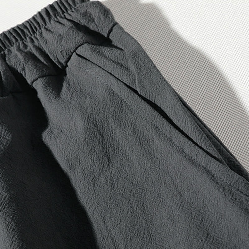 Set di abbigliamento da meditazione da uomo con motivo Buddha Stones , composto da t-shirt semplice con colletto a revers e pantaloncini a gamba larga con tasche. - image 13