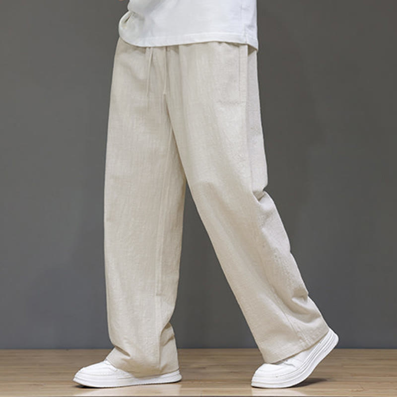 Pantaloni da uomo estivi a gamba dritta con tasche , Buddha Stones - Biancheria - US/UK/AU46, EU56 (5XL) - image 11