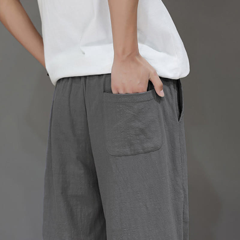 Pantaloni da uomo estivi a gamba dritta con tasche , Buddha Stones - image 29