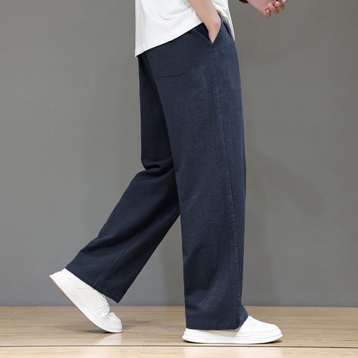 Pantaloni da uomo estivi a gamba dritta con tasche , Buddha Stones - image 2