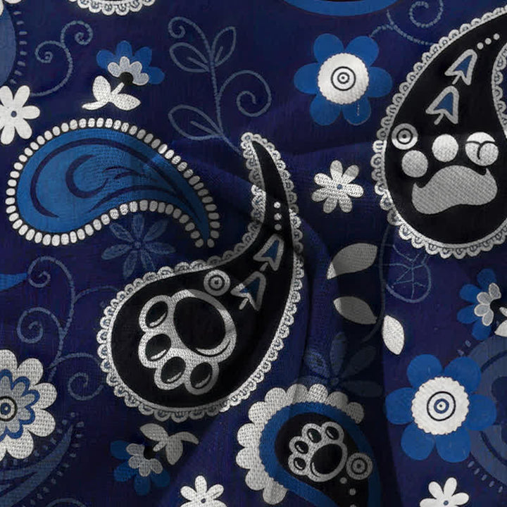 Buddha Stones Pantaloni da donna a gamba larga con elastico in vita e tasche, in cotone e lino, con fantasia floreale paisley vintage. - image 2