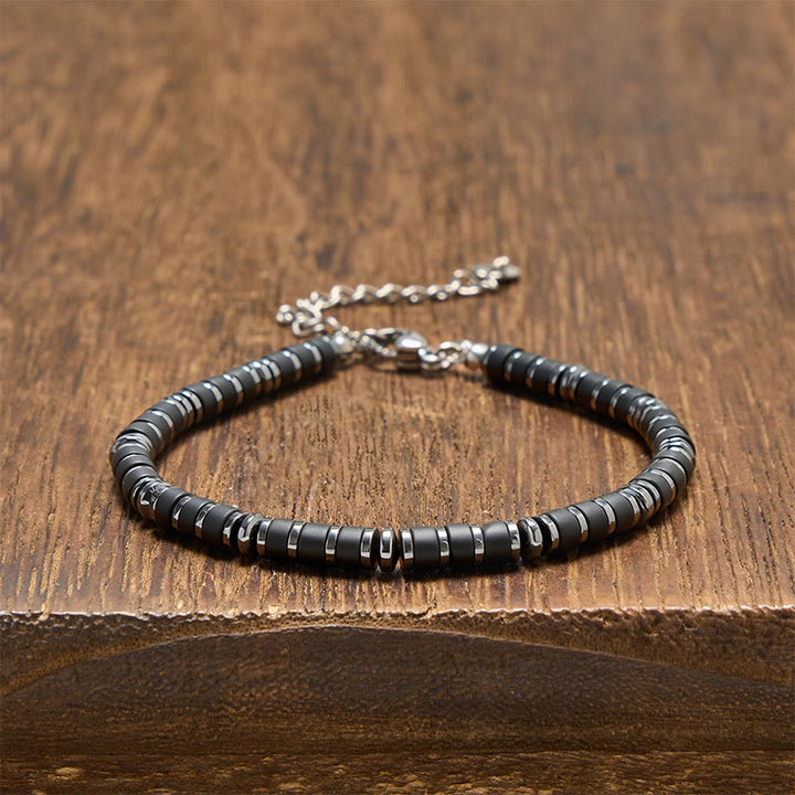 Buddha Stones Bracciale protettivo con perline in lapislazzuli e ametista naturali satinati - Pietra satinata (circonferenza del polso: 15-18 cm) - image 10