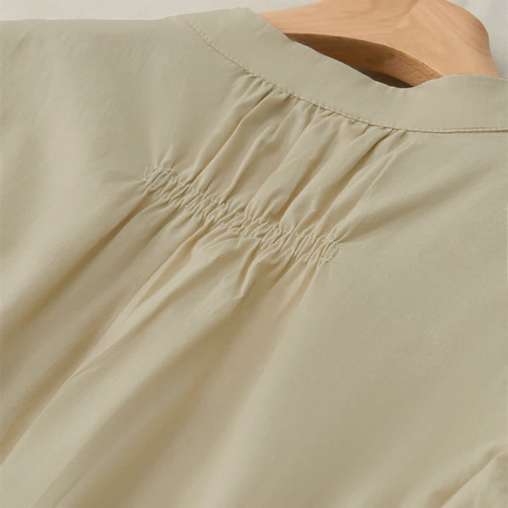 Camicia da donna a maniche a tre quarti con lacci e bottoni, motivo Buddha Stones. - image 12