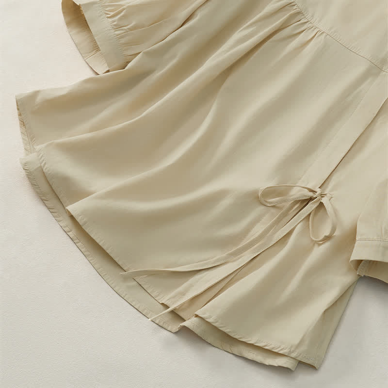 Camicia da donna a maniche a tre quarti con lacci e bottoni, motivo Buddha Stones. - image 16