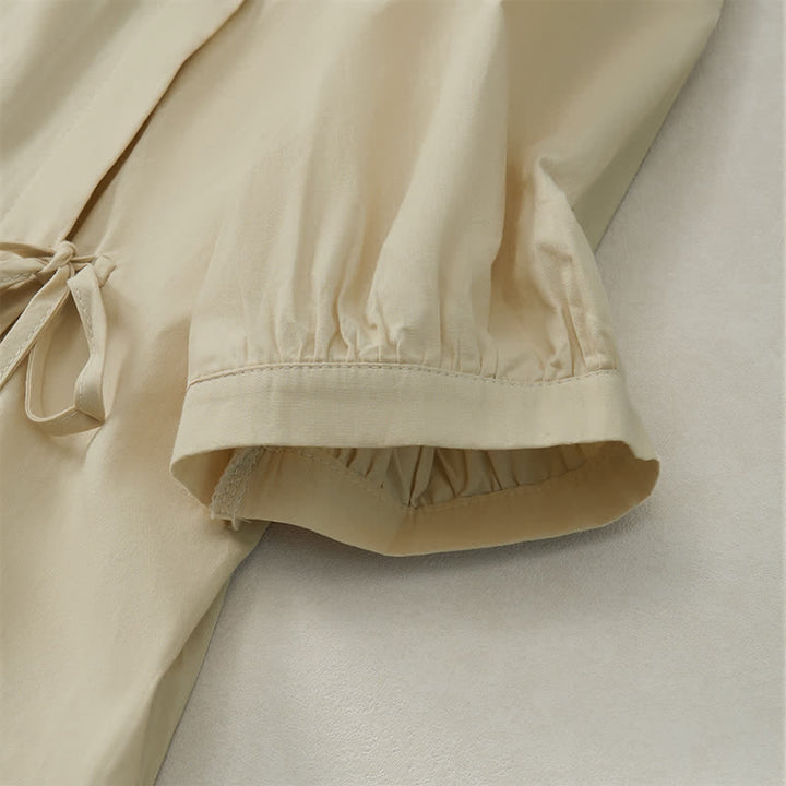 Camicia da donna a maniche a tre quarti con lacci e bottoni, motivo Buddha Stones. - image 15