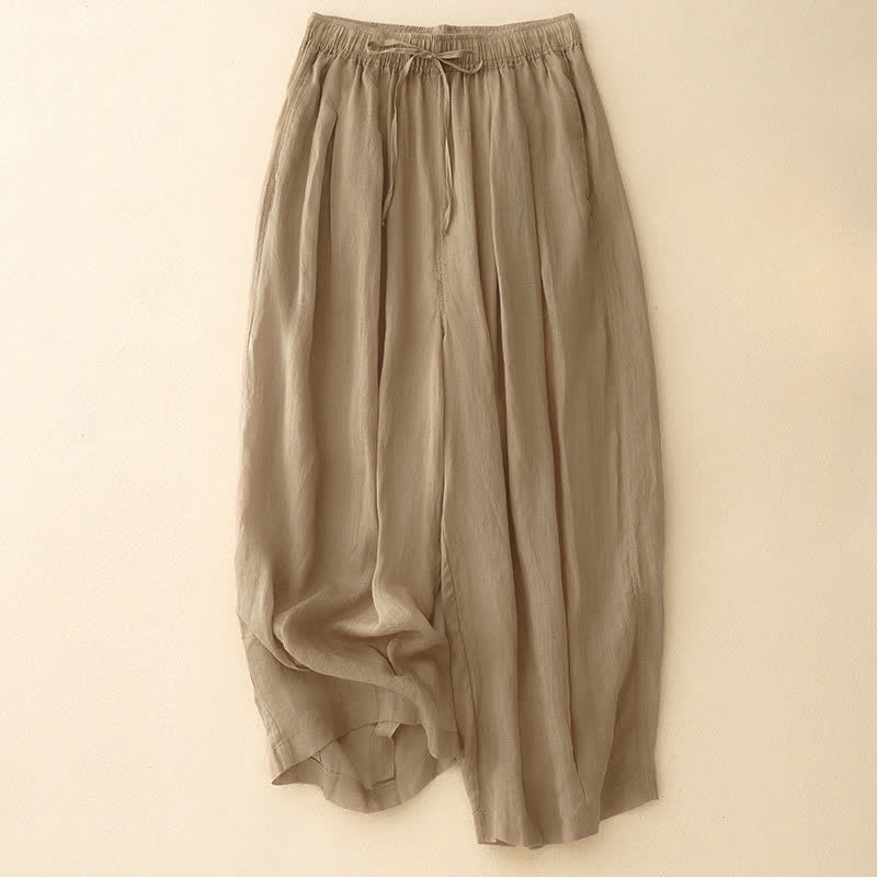 Pantaloni da donna corti con tasche, larghi e casual, a doppio strato, lunghezza 7-8, Buddha Stones - Perù - US14, UK/AU18, EU46 (2XL) - image 0