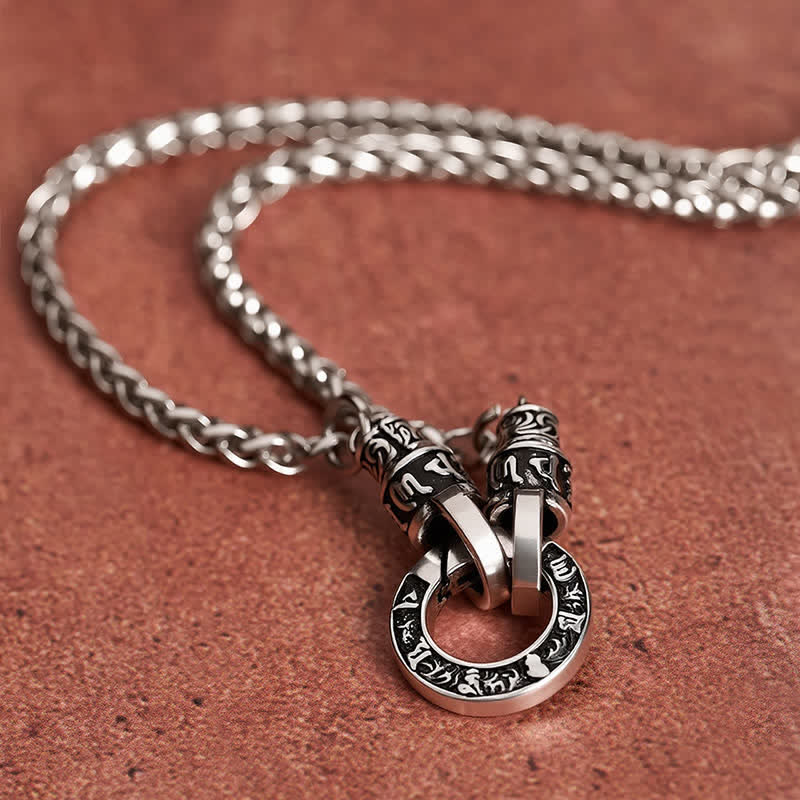 Buddha Stones Collana di rame con catena di radicamento Om Mani Padme Hum - image 3