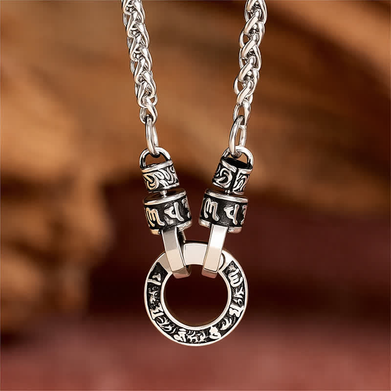 Buddha Stones Collana di rame con catena di radicamento Om Mani Padme Hum - image 1
