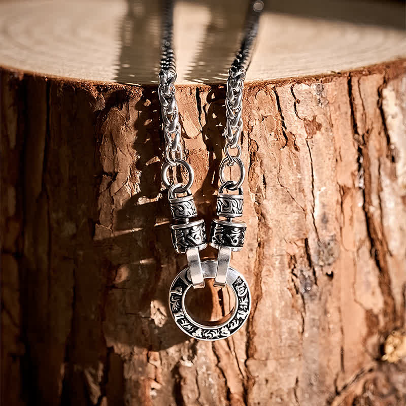 Buddha Stones Collana di rame con catena di radicamento Om Mani Padme Hum - image 2