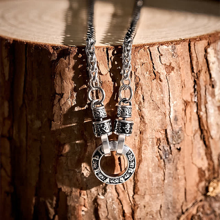 Buddha Stones Collana di rame con catena di radicamento Om Mani Padme Hum - image 2